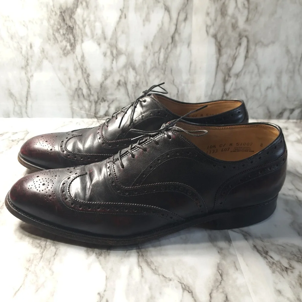 Johnston & Murphy Heritage 1850 Men Oxfords Dress Shoes Office 10 1/2 Cordovan‎